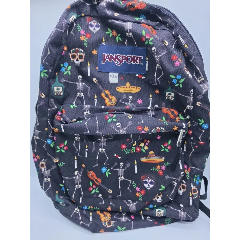 JanSport Day of the Dead Backpack T501 + Barron's Craft Book + Free Gift